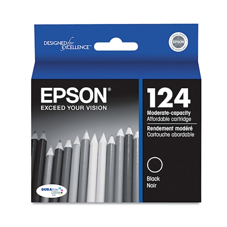 Epson T124120S, 124, DURABrite Ultra Ink, Black T124120-S